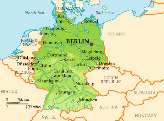 Где находится германия в европе самый торговый центр в европе